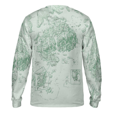 The Acadia Sage Green Long Sleeve Performance Tee