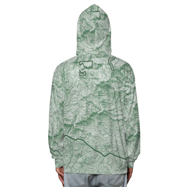 The Amicalola to Springer Mountain Sage Green Hooded Performance Shirt
