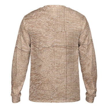 The Badlands Mocha Brown Long Sleeve Performance Tee