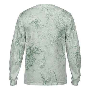 The Big Bend Sage Green Long Sleeve Performance Tee