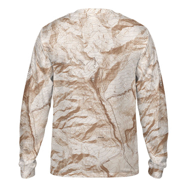 The Fisher's Peak Mocha Brown Long Sleeve Performance Tee