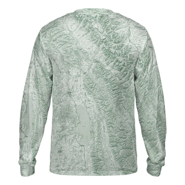 The Glacier National Park Sage Green Long Sleeve Performance Tee
