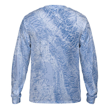 The Glacier National Park Sky Blue Long Sleeve Performance Tee