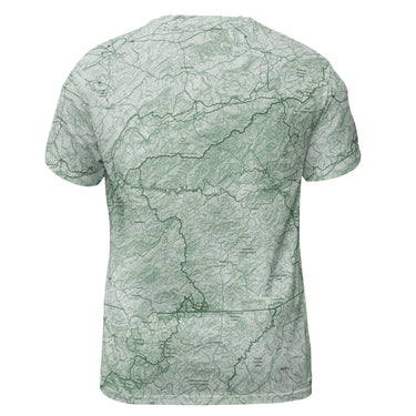 The Great Smoky Mountains Sage Green Short Sleeve Performance Tee