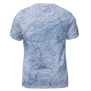 The Great Smoky Mountains Sky Blue Short Sleeve Performance Tee