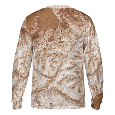 The Grand Canyon South Rim Mocha Brown Long Sleeve Performance Tee