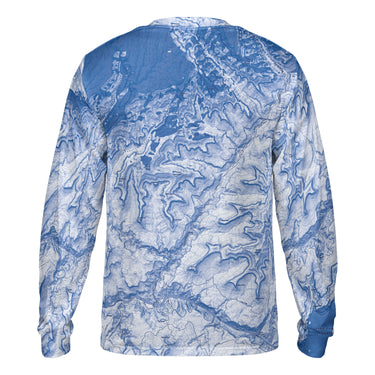 The Grand Canyon South Rim Sky Blue Long Sleeve Performance Tee