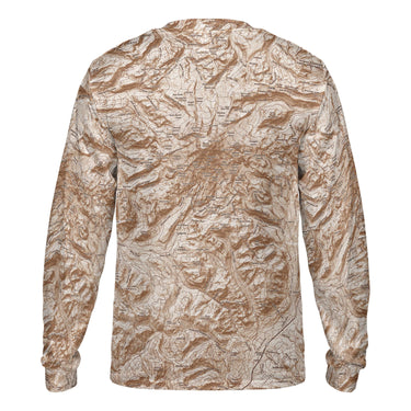The Mount Rainier Mocha Brown Long Sleeve Performance Tee