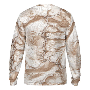 The Mount Whitney Mocha Brown Long Sleeve Performance Tee