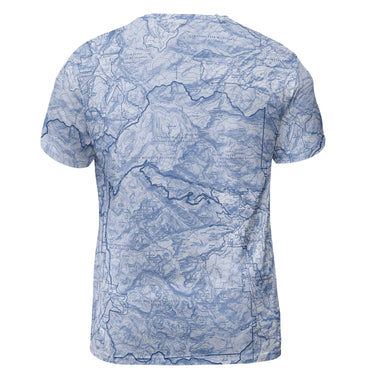 The Rocky Mountain Sky Blue Short Sleeve Performance Tee