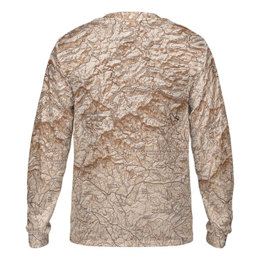 The Springer Mountain Mocha Brown Long Sleeve Performance Tee